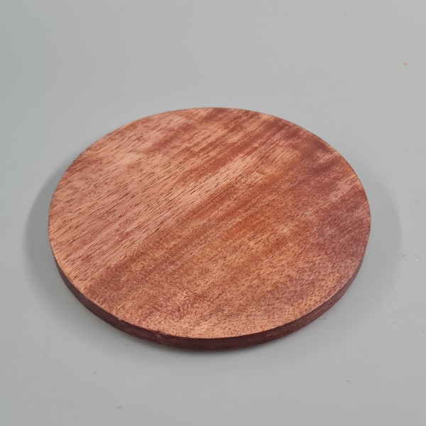 Kerzenteller Holz 10cm dunkel